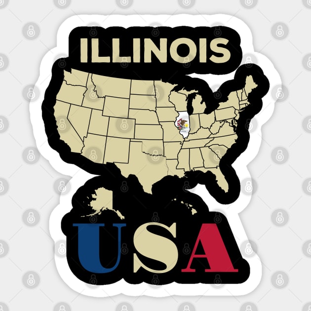 Illinois Sticker by Cuteepi